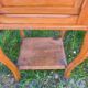 Louis XV style bedside table in wood veneer and marble
