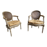 Pair of Louis XVI armchairs
