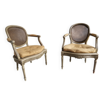 Paire de fauteuils Louis XVI