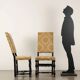 Antique Baroque chairs in ebonised walnut, Italy, 18th century.