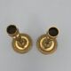 Pair of miniature candle holders in bronze dore restoration period nineteenth