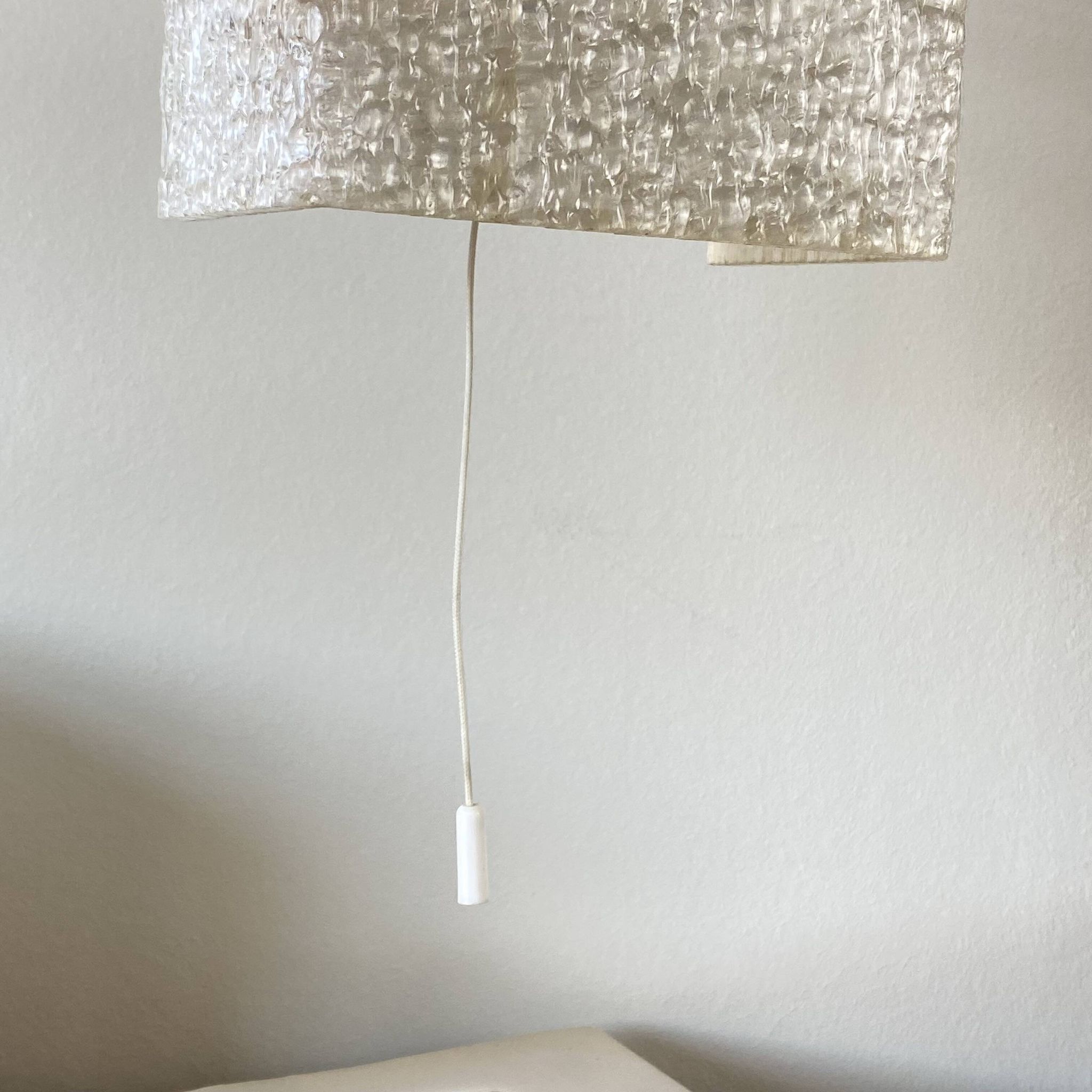 Seventies frosted plastic perspex wall light.