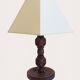 Art Deco Wood Table Lamp by Charles Dudouyt, France, 1930s