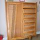Vintage wood and rattan cabinet