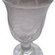 2 verres à pied soufflés gravés décor de guirlandes XIX e