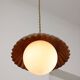Mid-Century Italian Copper and Opaline Pendant Lamp