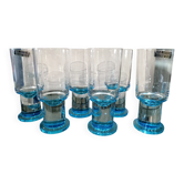 Verres en cristal vintage, années 1970, ensemble de 6