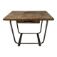 Bureau design en tube et plateau bois XX siècle