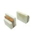 Pair of bookends, Art Deco, ivory white marble, Germany, 1930s.