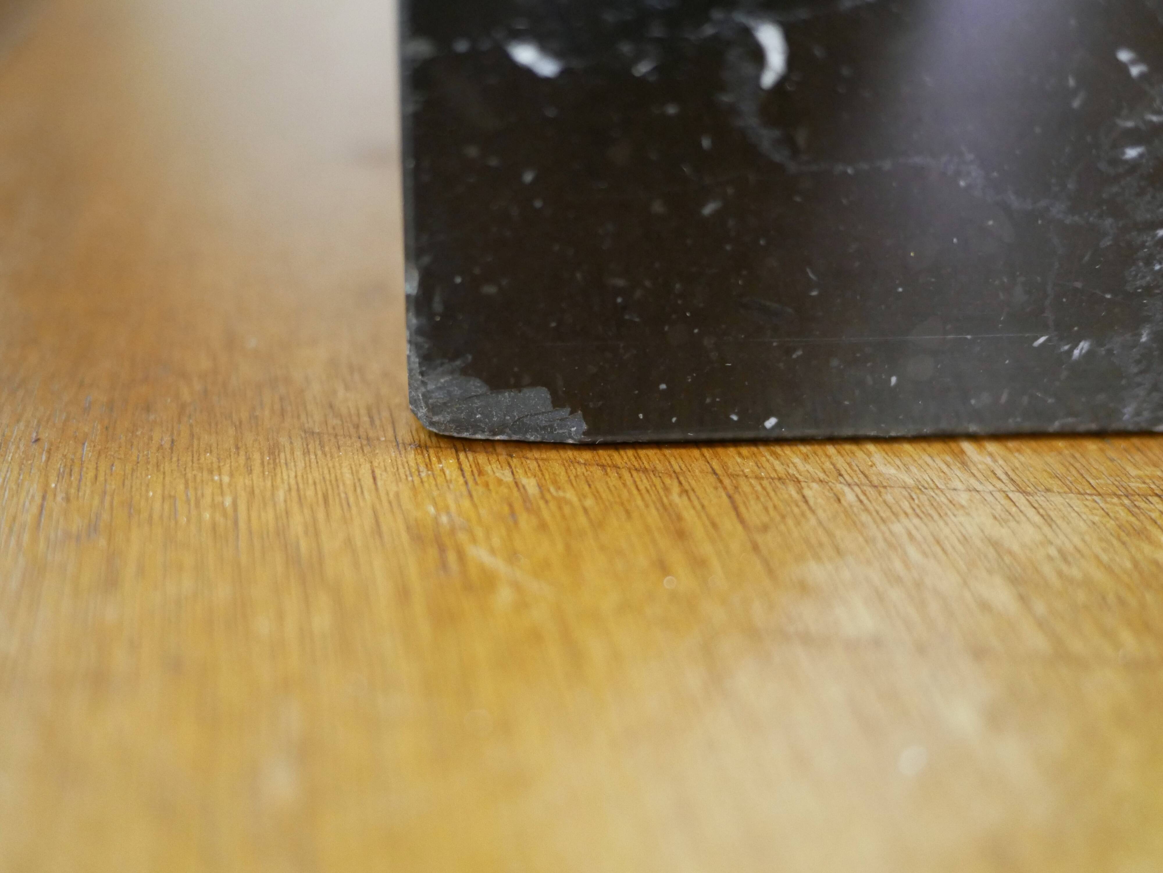 Buddha head sculpture, marble base