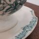Gravy boat with white and green earthenware handle