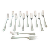 Christofle - Set of 12 Boréal pattern silver-plated table forks
