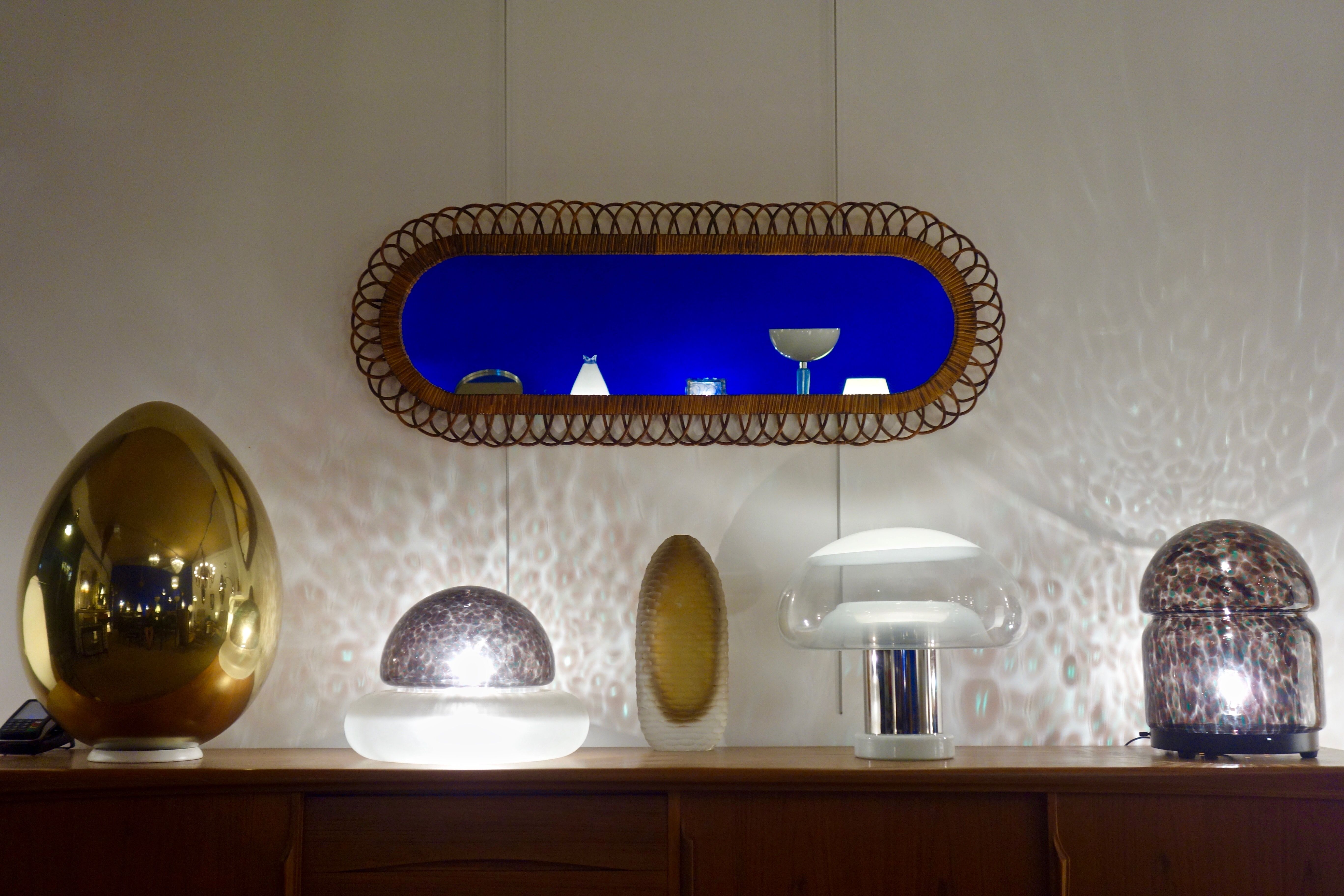 Rattan mirror from the 60's - 125x47cm