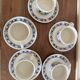 5 tasses et coupelles vintage Villeroy & Boch modèle Cadiz