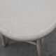 Rustic white wooden low farm stool, France ca. 1920
