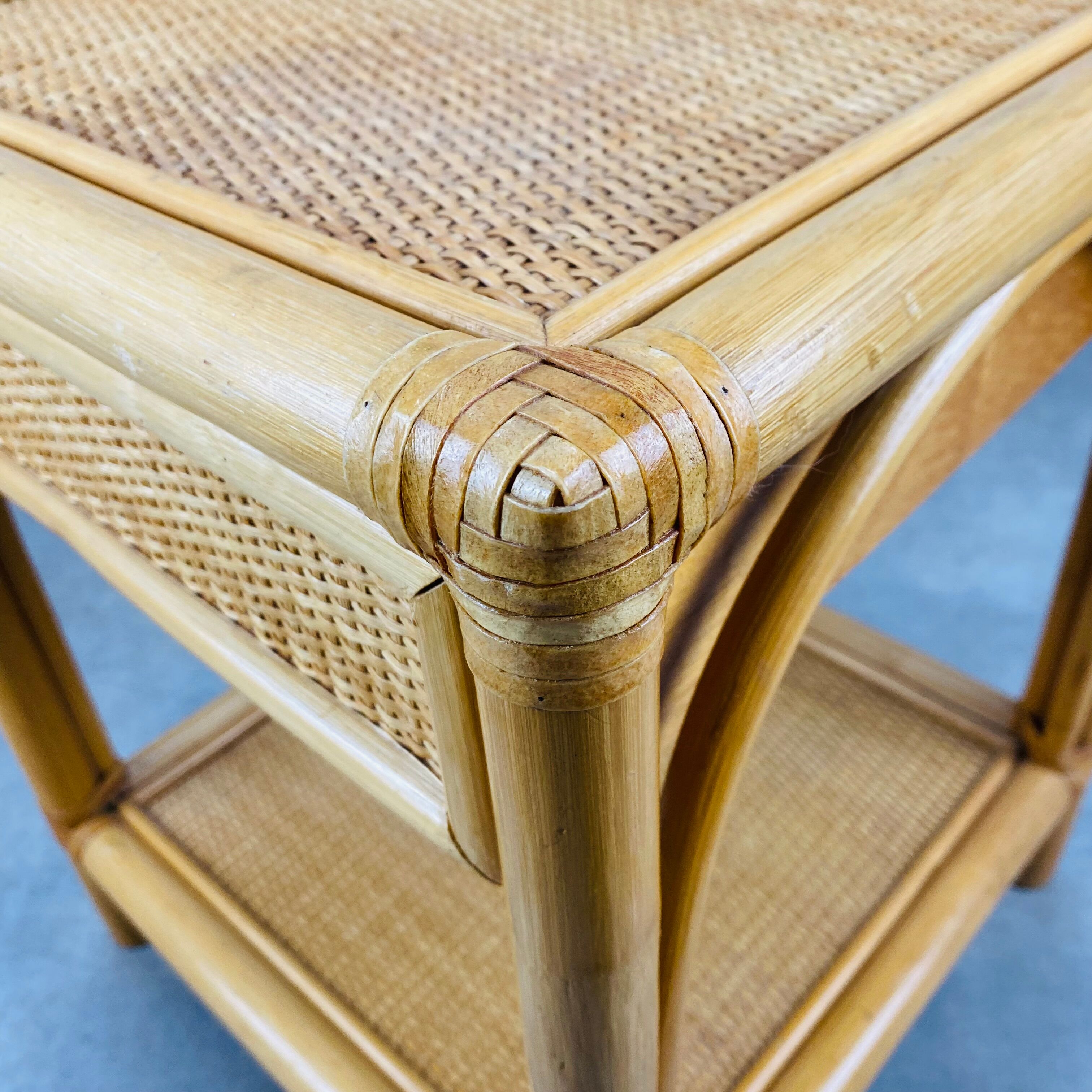 Vintage rattan bedside from the 60s