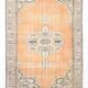 6x9 Vintage Pale Orange Oushak Handmade Vintage Rug, 176x260 Cm