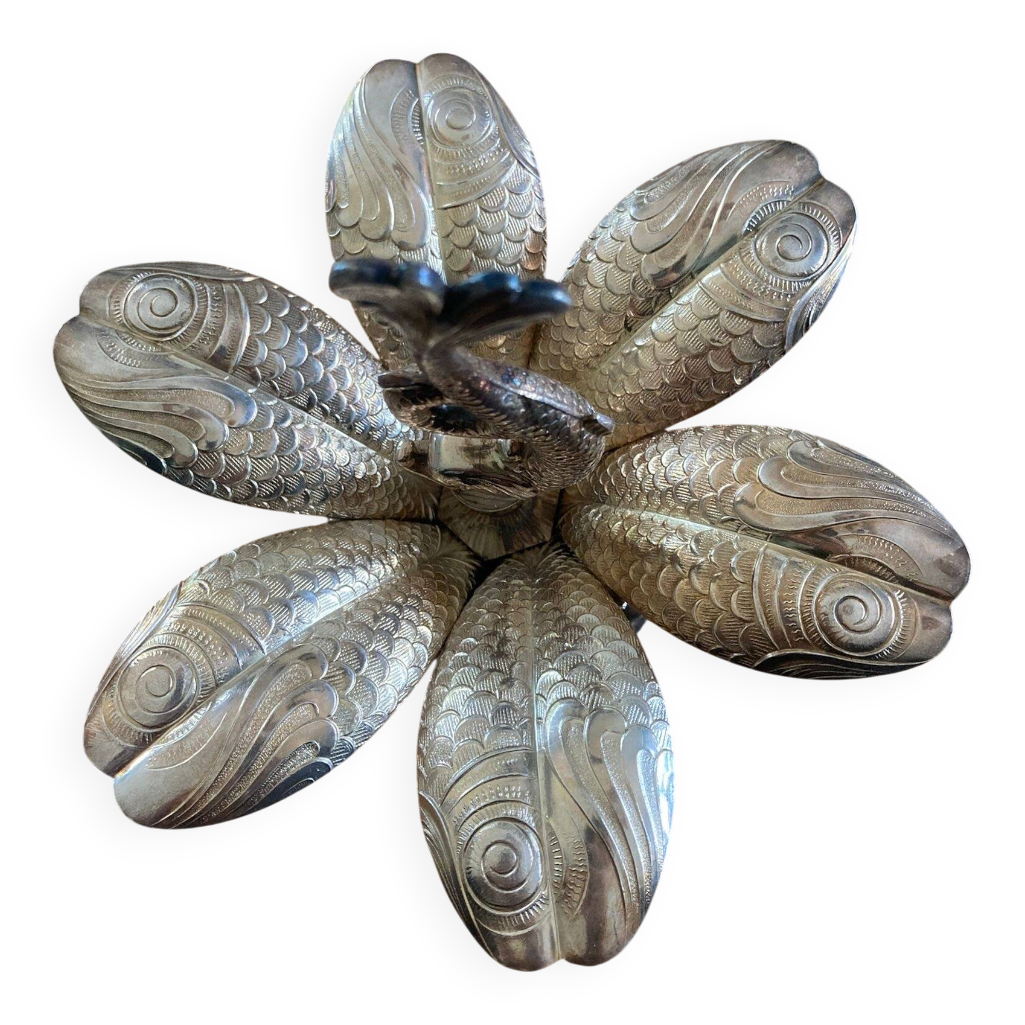 French caviar service Fleuron Christofle