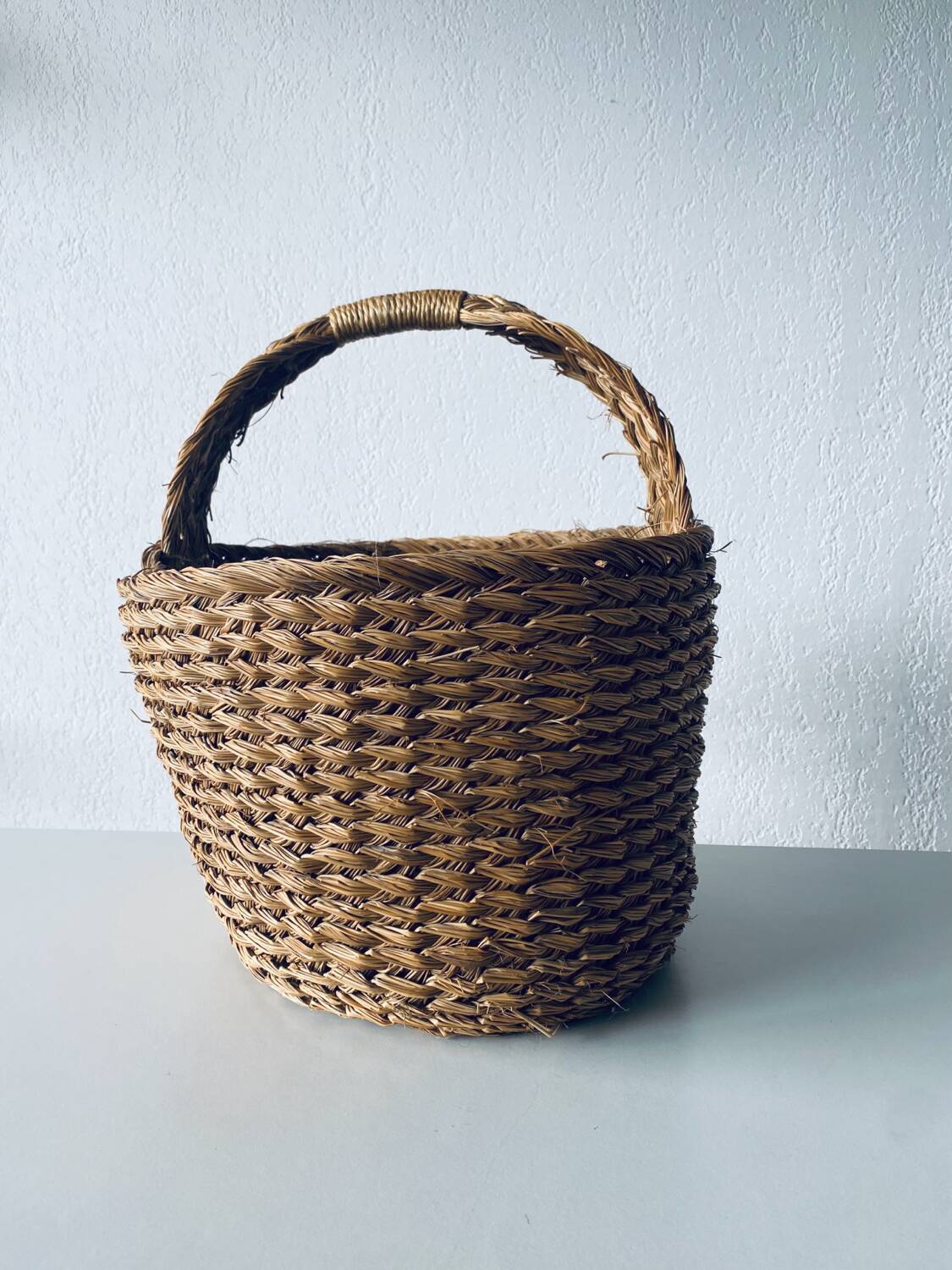 Large woven straw basket