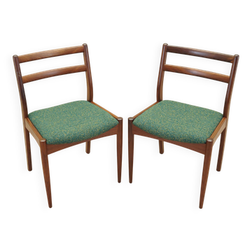 Set of two teak chairs, Danish design, 1970s, production: Denmark