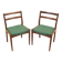 Ensemble de deux chaises en teck, design danois, années 1970, production : Danemark