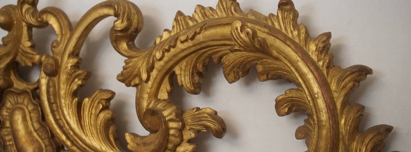 Golden Art Deco wall frieze, 1930-1950