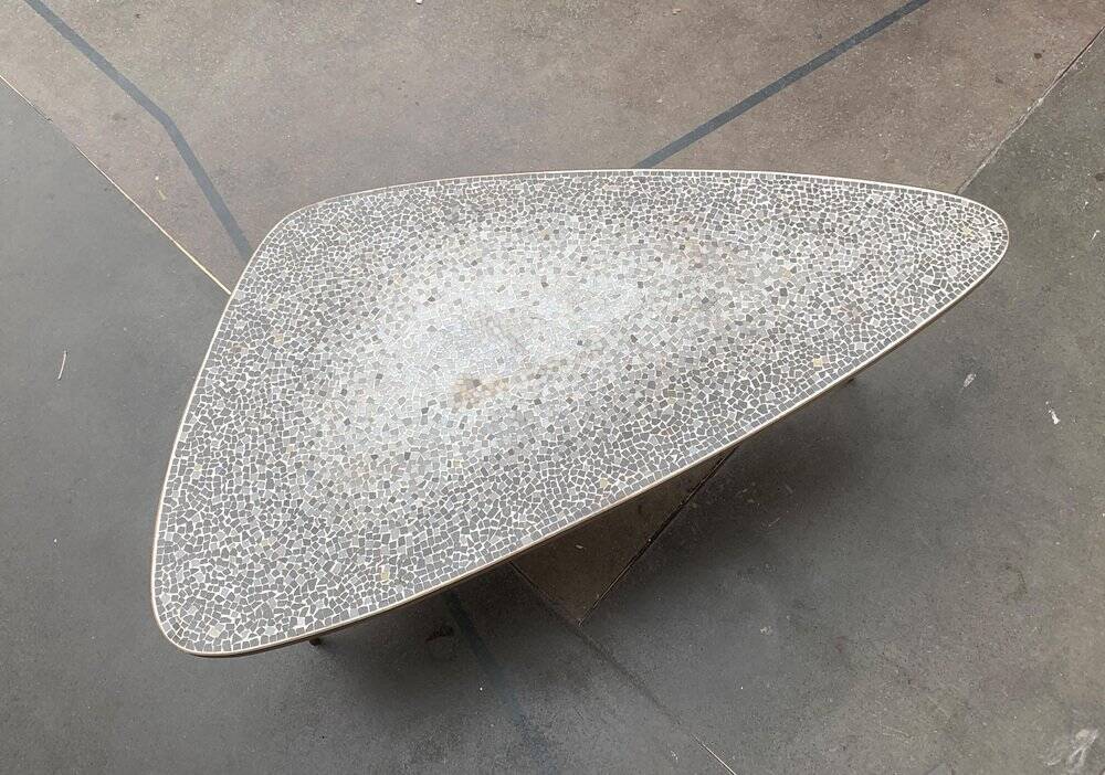 Table basse mosaïque allemande du milieu du siècle par Berthold Müller Oerlinghausen, années 1960