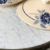 Tureen blue flowers Saint-Amand 30s-40s