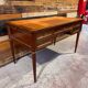 Louis XVI style desk - Walnut & Leather - 1970s