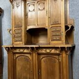 creation of the Nancy school: walnut sideboard from the Art Nouveau period