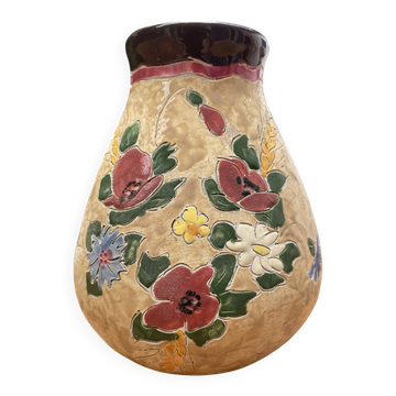 Antique ceramic vase from Vallauris signed J. Massier