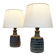 Paire de petites lampes en grès bleu Søholm par Einar Johansen Danemark