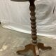 Antique pedestal table, Brutalist, wood, turned