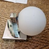Space age opaline ball wall light