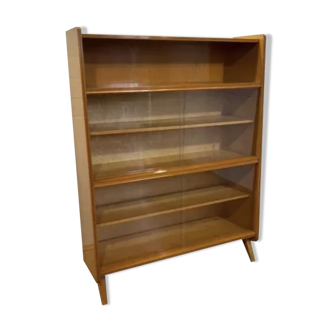 Vintage walnut bookcase by František Jirak 1960