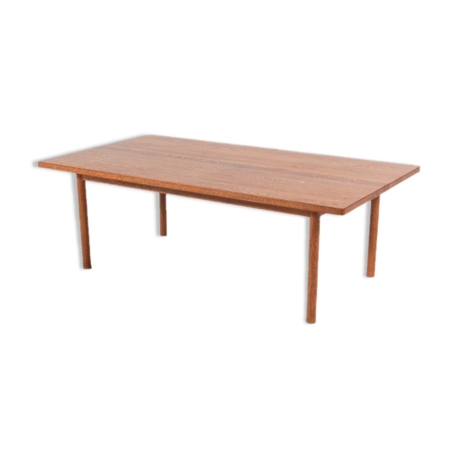 Danish solid oak coffee table, 1960s