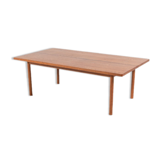Danish solid oak coffee table, 1960s