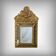 Small Mirror with Parcloses in Repoussé Brass – 1900
