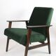 Fauteuil vert années 1970