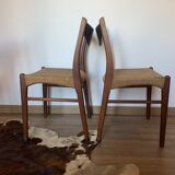 Set of 4 chairs by Arne Wahl Iversen for Glyngøre Stolefabrik 1960s