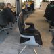 Black leather executive chair - silver interstuhl