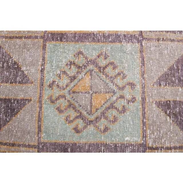 Vintage Turkish Oushak Handmade Wool Cotton Orange Runner Rug 95x375