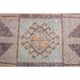 Vintage Turkish Oushak Handmade Wool Cotton Orange Runner Rug 95x375