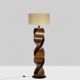 Sculptural wooden lamp base. 1980s