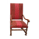 Fauteuil grand père recouvert de tissu