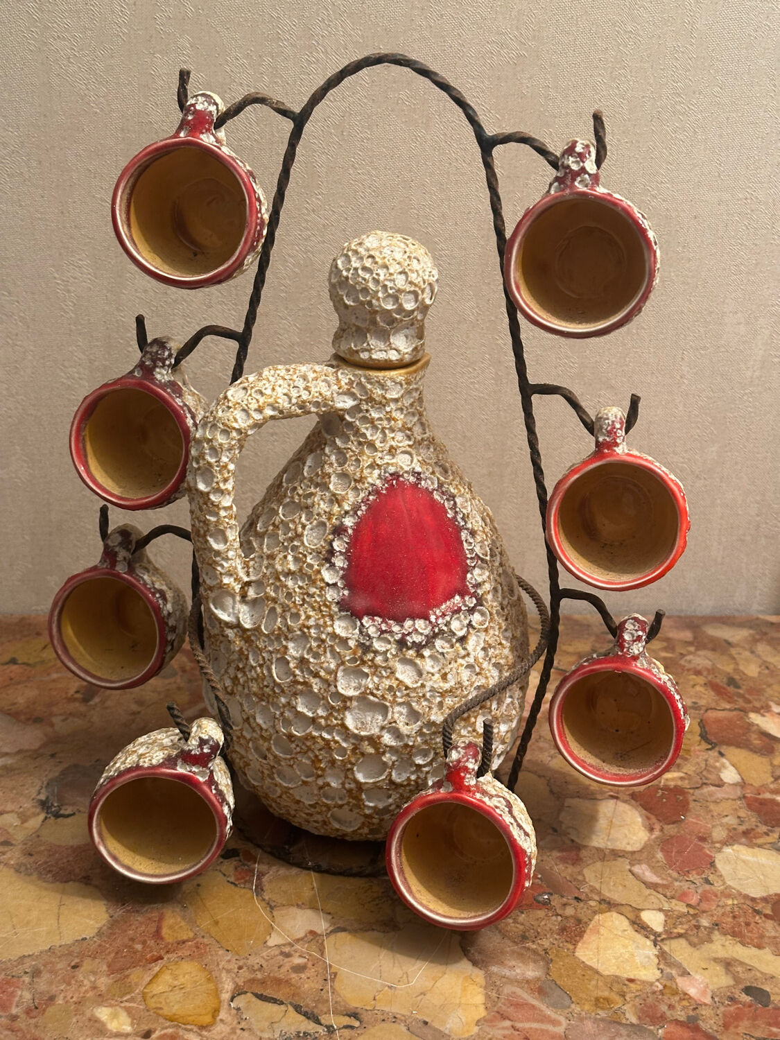 Liqueur carafe Foam of the Seas - Vallauris / Vintage