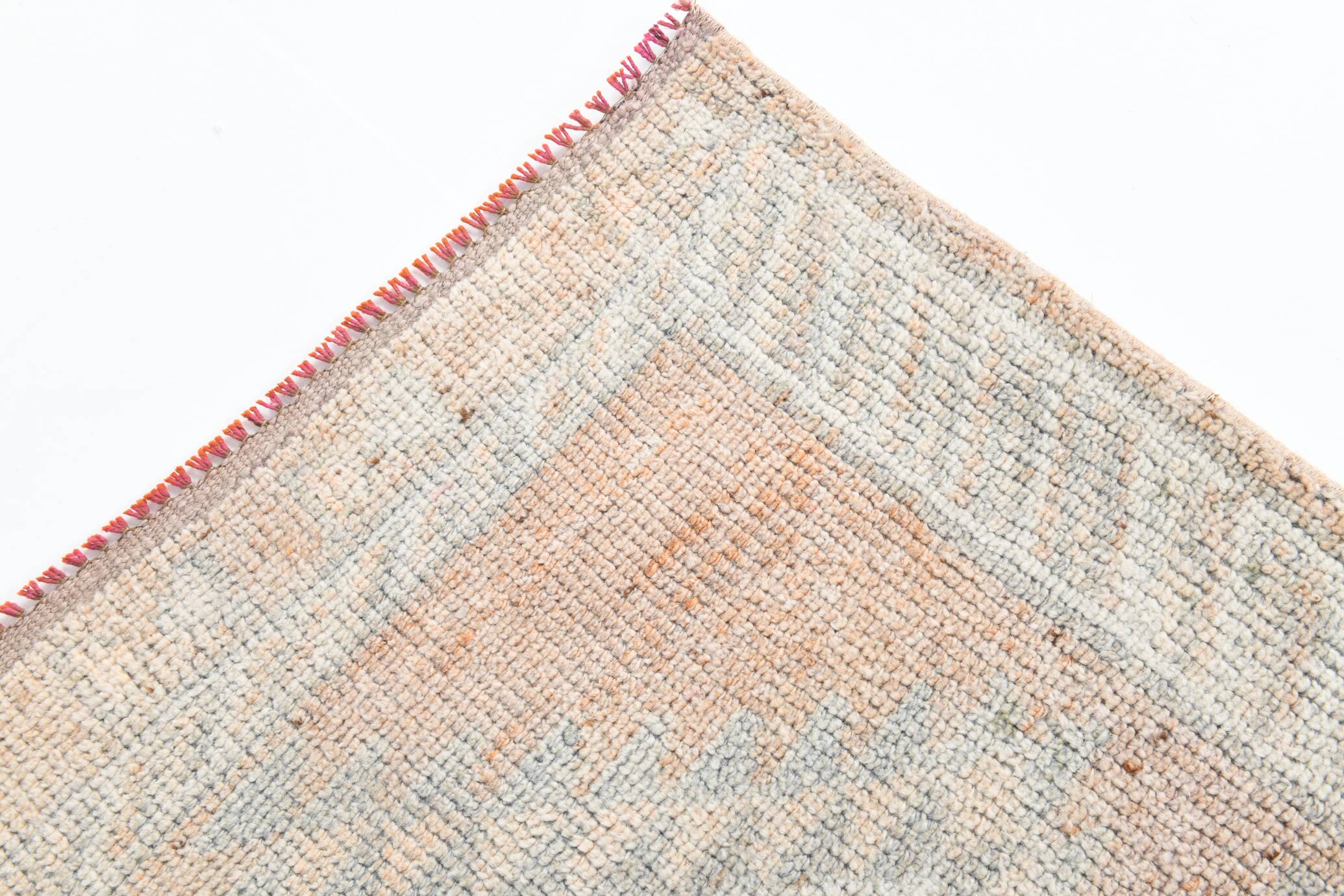 3x12 Pale Orange Beige Turkish Vintage Runner Rug, 86x352Cm SK 18322