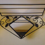 Wall coat door with mirror and storage shelf - 1960