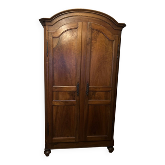 Antique solid wood wardrobe in Louis Philippe style