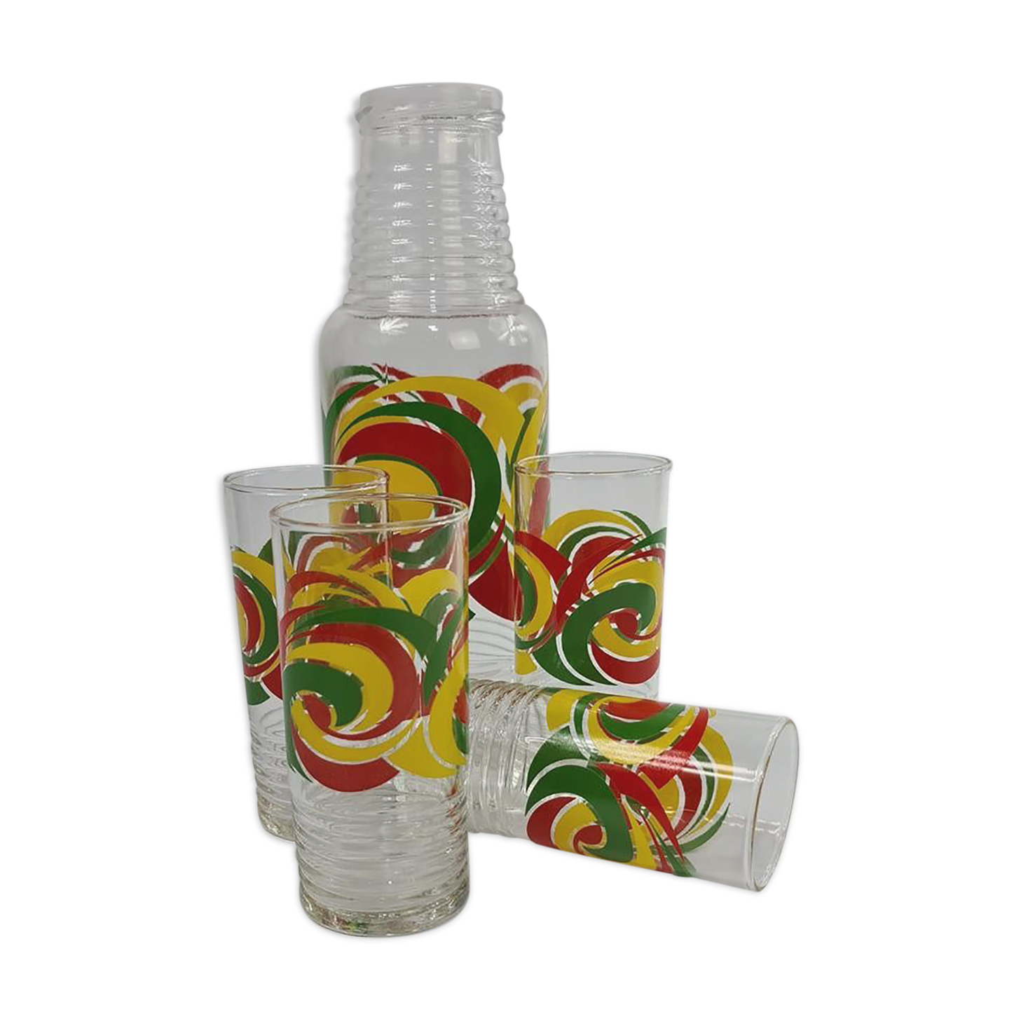 Carafe and vintage glasses from the 70s